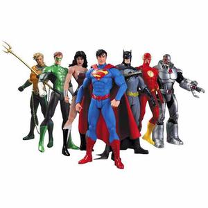Set 7 Figuras La Liga De La Justicia Batman Superman Dc 18cm