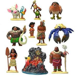 Set De 10 Figuras De Moana 6-8 Cm Coleccion