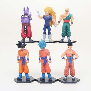 Set De 6 Figuras Grandes Dragon Ball Super 16cm Coleccion