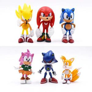 Set De 6 Figuras Sonic 6 Cm Coleccion