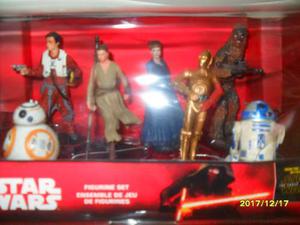 Set De 7 Figuras Star Wars Originales De Disney