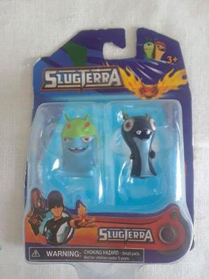 Slugterra 2 Figuras (joules Y Rocky) Negro Con Azul