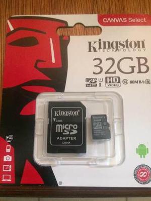 Tarjeta Memoria Micro Sd Kingston Canvas 32 Gb Clase10