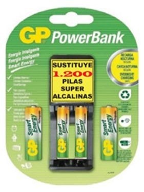 Cargador Gp Powerbank Para Pilas 2aax Y 2aaax400