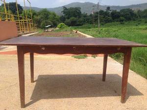 Mesa De Comedor De Caoba De 6 Puestos 1,65m X 0,90