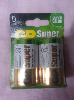 Pilas Tipo D Gp Super Alcalina 1.5v Blister De 2