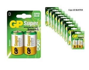 Pilas Tipo D Gp Super Alcalina 1.5v Blister De 2 Por Caja