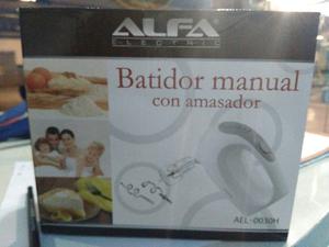 Batidor Manual Electrico Alfa Con Amasador