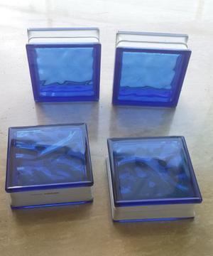 Bloques De Vidrio Decorativos Azul Transparente