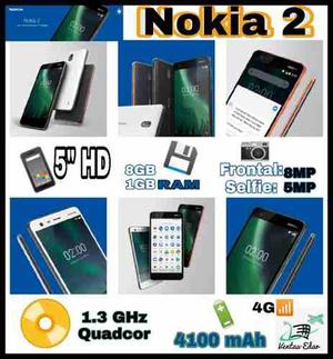 Nokia 2 8gb+1gb Ram / Cam 8mp-5mp Dualsim. Nuevos 110$