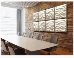 Paneles Decorativo 3d En Yeso Modelo Wave Original 60x80