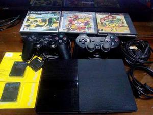 Sony Play Station 2 Slim 2 Controles 23 Juegos 2 Memorias