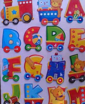 Stickers Vinil 3d Abcdario Completo Niño