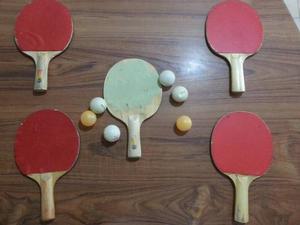 5 Raquetas Ping Pong + 6 Pelotas Oferta Combo