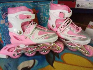 Bellos Patines Lineales Con Luces Soy Luna+ Kit D