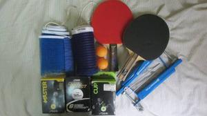 Combo Ping Pong (raqueta+malla+pelotas)