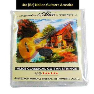 Cuerda Para Guitarra Acustica 4ta (re) De Nailon Alice