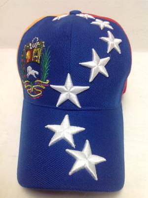 Gorra De Venezuela Estrellas Tricolor/ Modelo 25 /curva