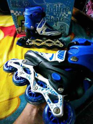 Patines Lineales Ruedas Silicon + Kit De Proteccion