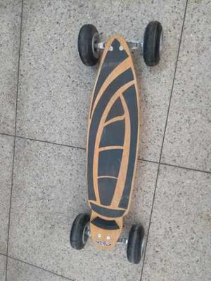 Patineta 4 Cauchos Carveboard / Perfecto Estado / 265 Verdes