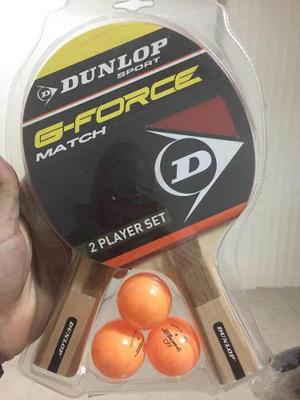 Raquetas De Ping Pong Dunlop Con 3 Pelotas