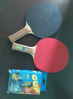 Raquetas Ping Pong Con 5 Pelotas Y Malla Se Aceptan Cambios
