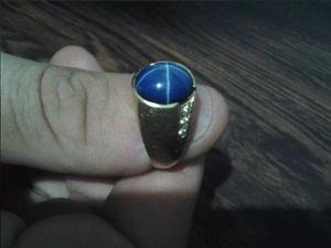 Anillo De Oro 18kl. 4.8 Gramos Zafiro Azul.