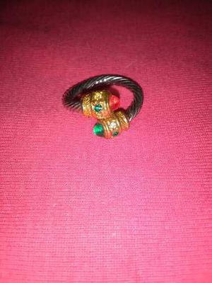 Anillo Tipo Guaya, Ajustable En Bisuteria Fina.