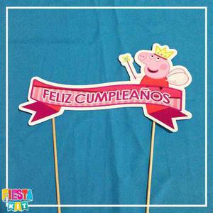 Caketopper Torta Peppa Pig Fiesta Decoracion Fiestakitve