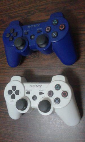 Controles Inalambricos Dualshock3 Ps3 (azul Y Blanco)