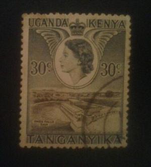 Estampilla De Uganda, Kenya, Tanganyika.