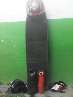 Longboard, Deck Gravity, Ruedas Bigfoot, Trucks Ben Metal