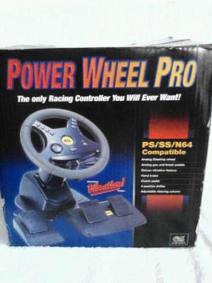 Volante Y Pedaleras Power Wheel Pro Ps/ss/n64