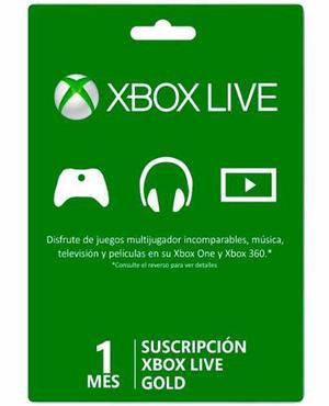 Xbox Live Gold 1 Mes Codigo