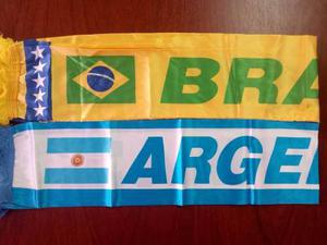 Bufanda Mundial Brasil Argentina Rusia  Alta Calidad