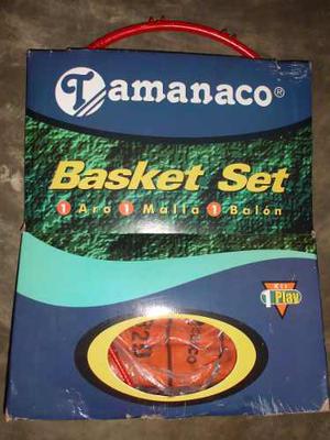 Set De Basket Tamanaco #7 Aro+ Malla+ Balón.