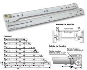 Corredera De Riel De 35 Cm De La Mas Alta Calidad