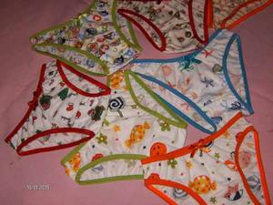 Pantaletas De Niñas Talla 2 Ala 12 En Algodon