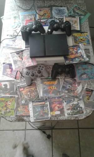 Playstation 2 Ps2 Con Todos Sus Accesorios Y Juegos