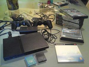 Playstation 2, Usado, En Muy Buen Estado, 2 Memories Cards,