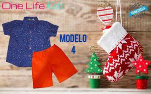 Ropa Niños Casual Camisa Bermuda Pantalón