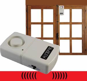 Alarma Con Sensor Vibración 110db Puerta Ventana Seguridad