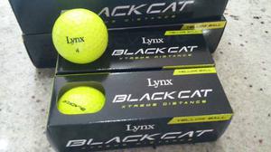 Caja De Pelotas D Golf 12 Unidades Blackcat Lynx Amarillas