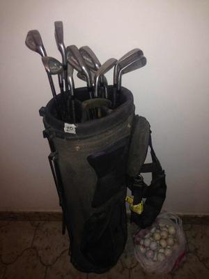 Palos De Golf, Pelotas Y Bolso De Golf