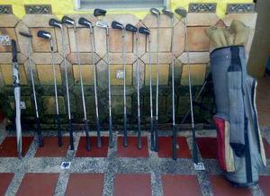 Palos Golf(12) De Metal Spalding Dunlop Golfsmith,maleta