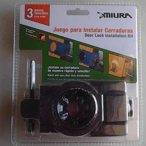 Juego Para Instalar Cerraduras Miura Para Puertas De Madera