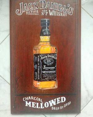 Cartel En Madera Jack Daniel's 25x 50