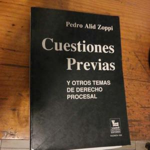 Libro Pedro Alid Zoppi Cuestiones Previas Y Otros Temas Del
