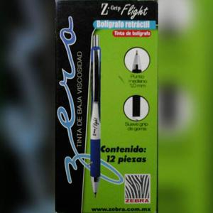 Caja De Boligrafos Tinta Roller Gel Color Azul Zebra Zero