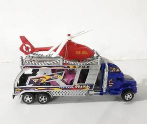 Camion Juguete Niños Plastico Gandola Helicoptero